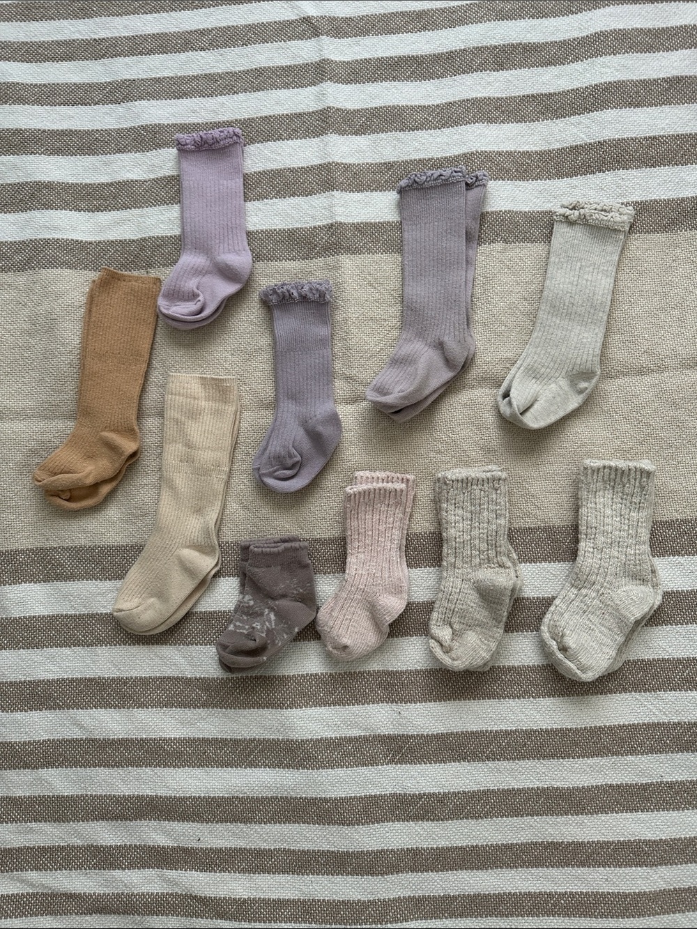 Jamie Kay Pastel & Neutral Ribbed Knee-High Socks Set